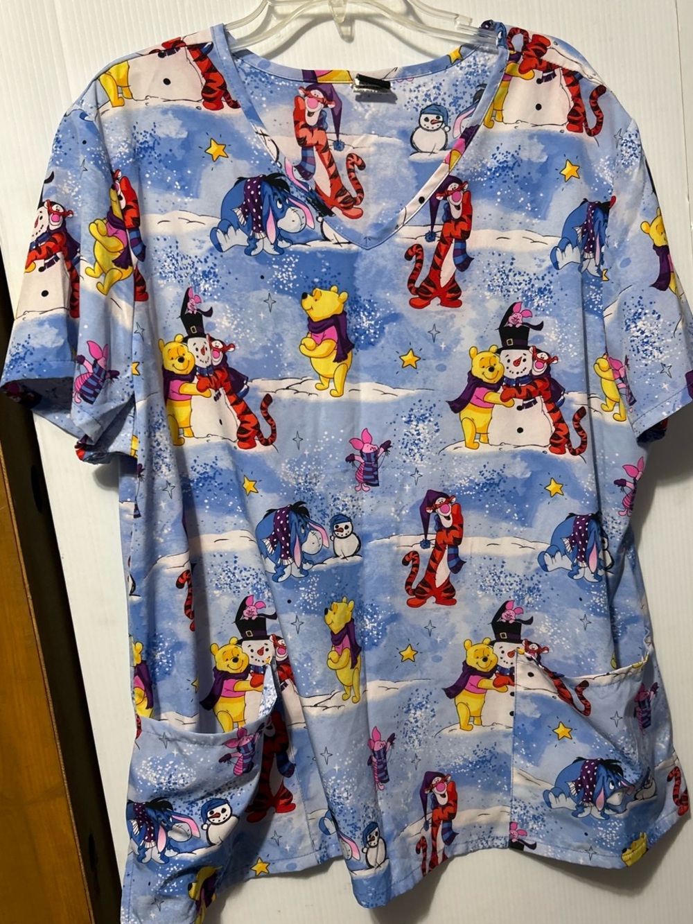 Disney Light Blue Winnie the Pooh & Friends Holiday Tunic Top